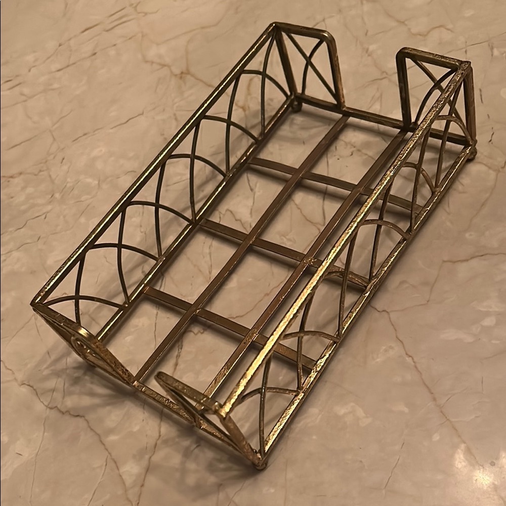 Gold Tone Napkin Holder